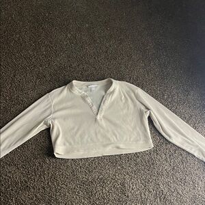 Ingrid & Isabel Cream V-Neck Sweater